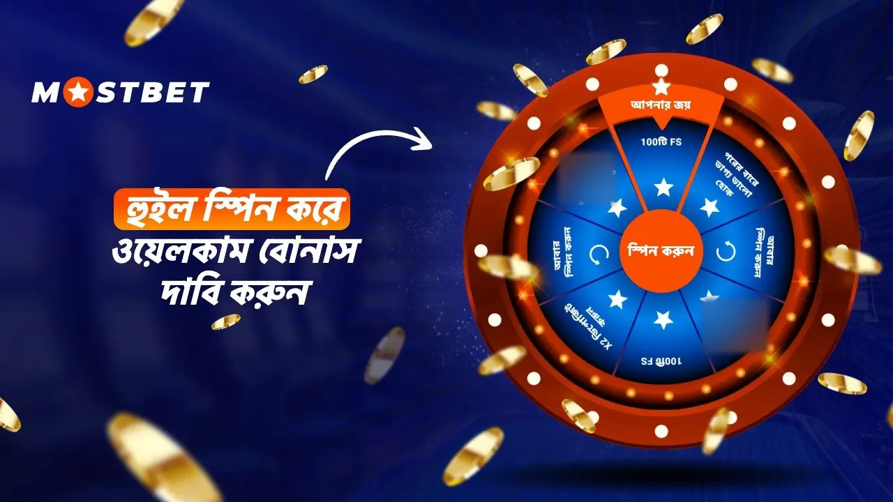 Mostbet welcome wheel banner